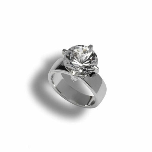 Bergkristall Diamant Ring
