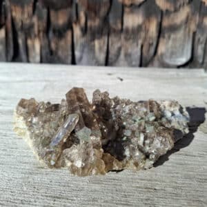 Rauchquarz Gruppe mit Doppelender